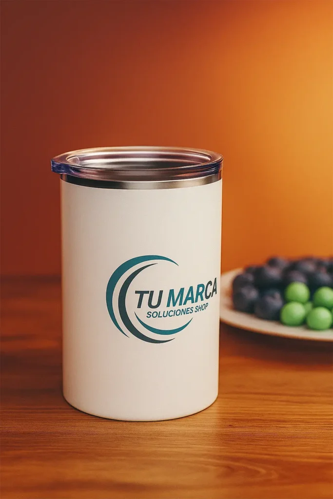 Taza Térmica 400ml Sin Asa 🚫 Anti-Derrames + Diseño Personalizado