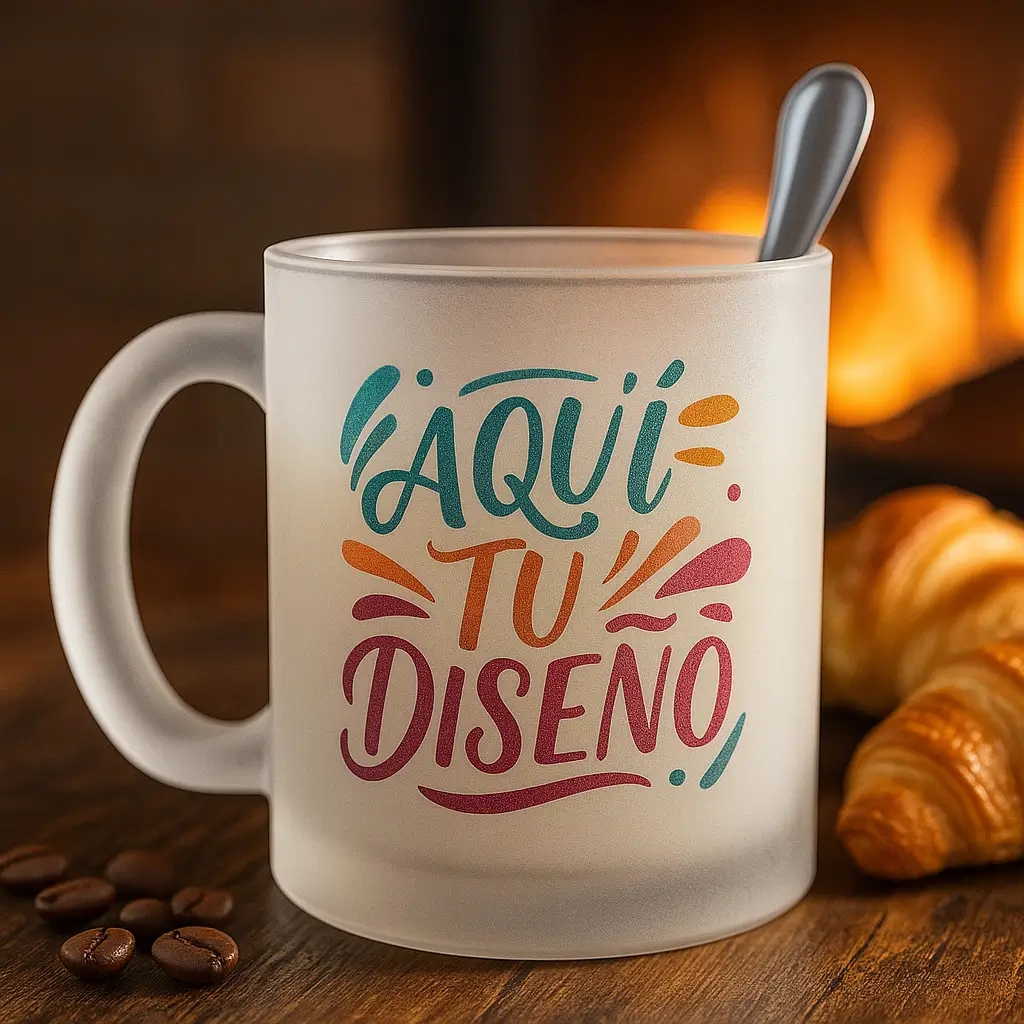 Taza con Vidrio Glaseado | Personalizada con Tu Marca o Foto | Estilo Único