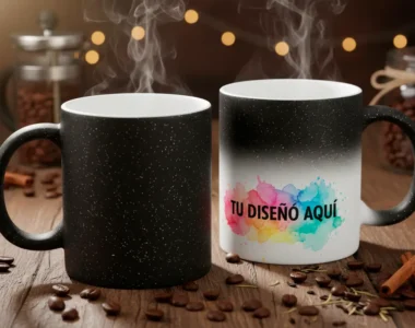 Taza Mágica Glitter 11 oz. Personalizada: ¡Tu Foto Brilla con Lujo!