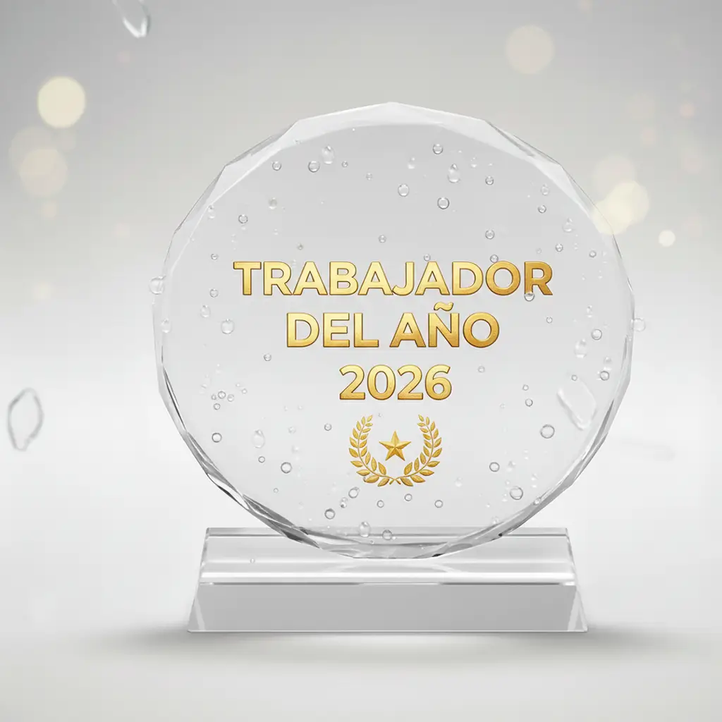 Trofeo Redondo Pequeño de Vidrio con Impresión Personalizada | Caja de Lujo Trofeo Redondo Pequeño de Vidrio con Impresión Personalizada | Caja de Lujo