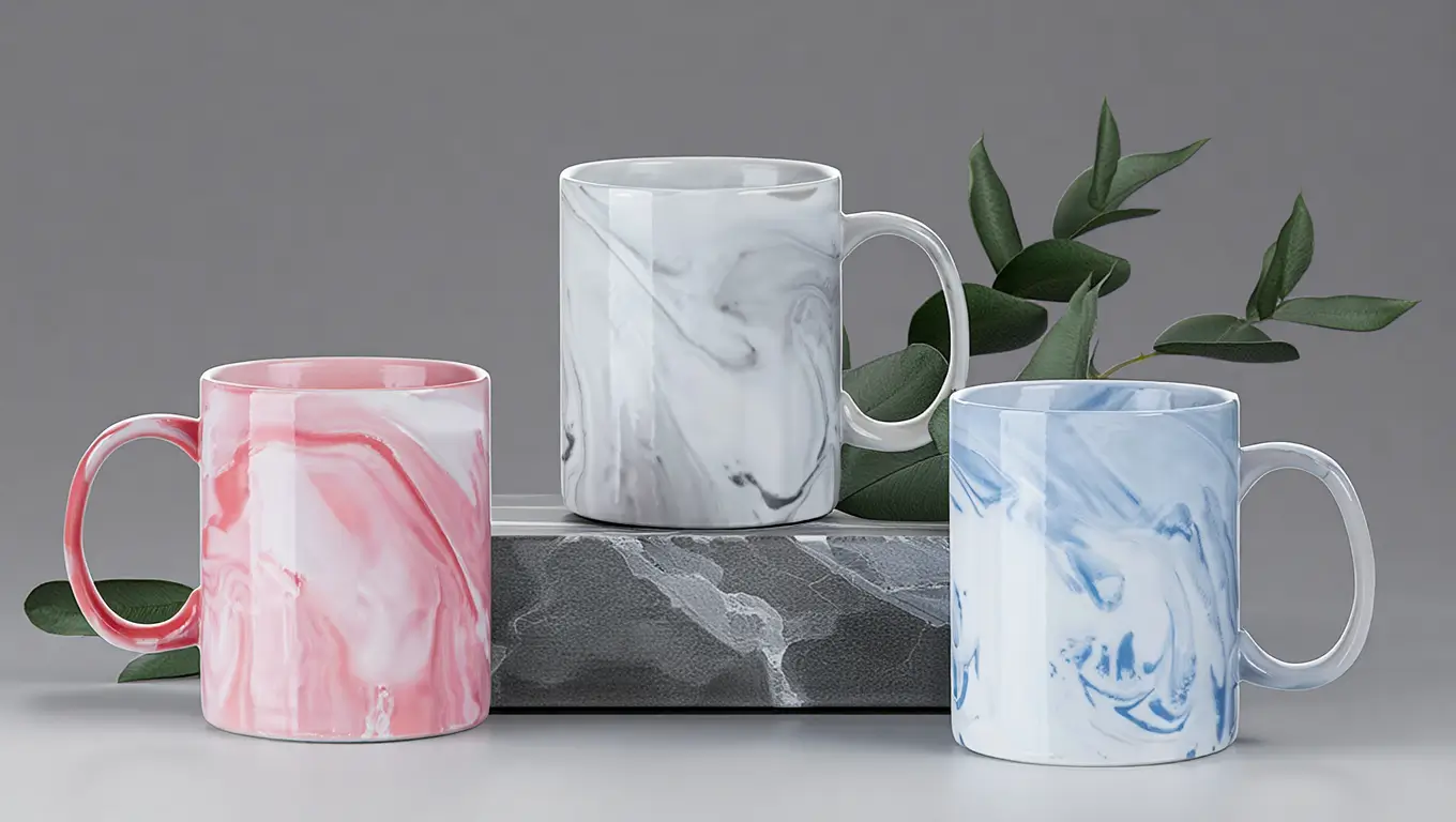 detalle-textura-marmol-taza-personalizada-celeste-rosa-gris-soluciones-shop Guía de Uso y Cuidados: Tazas Marmoleadas | Soluciones Shop CR