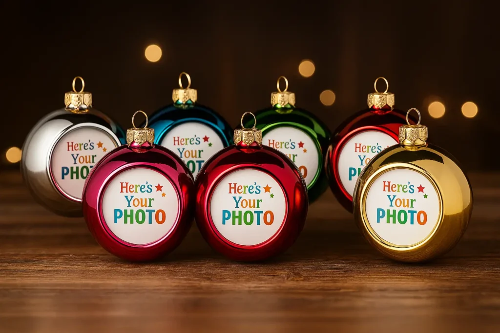 Bolas Navideñas Personalizadas 🎄 | 8 cm | Colores Disponibles | ¡Únicas!