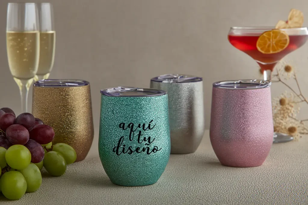 Vaso Vinero de Acero 12 oz 🍷 | Escarchado | Colores Disponibles | Elegancia