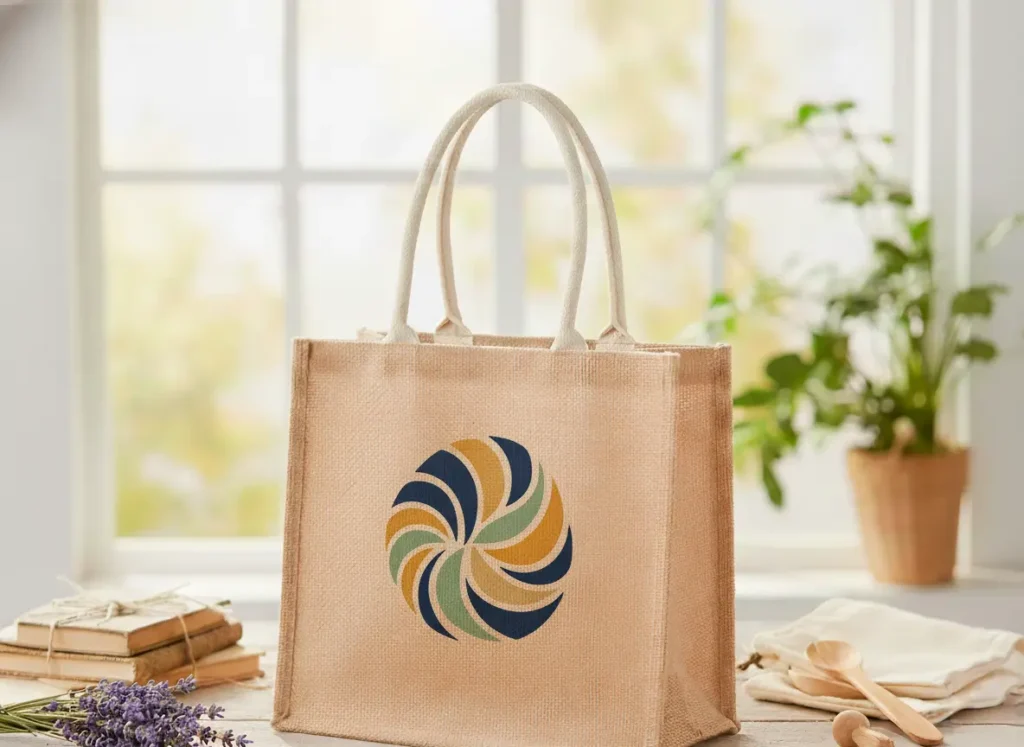 Bolsa de Lino Personalizada Color Arena 45×34×20 cm – Alta Calidad y Estilo Premium