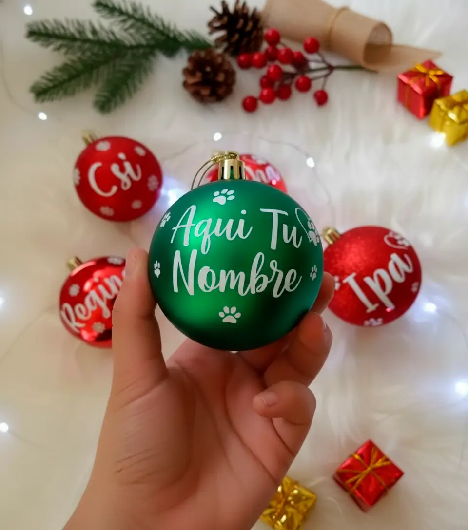 Pack de 12 Esferas Personalizadas con Nombre – 12 cm | Navidad y Eventos Especiales Pack de 12 Esferas Personalizadas con Nombre – 12 cm | Navidad y Eventos Especiales