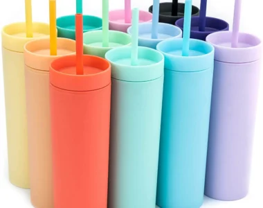 Skinny Tumblers Neón y Pastel en Guanacaste El Souvenir Perfecto