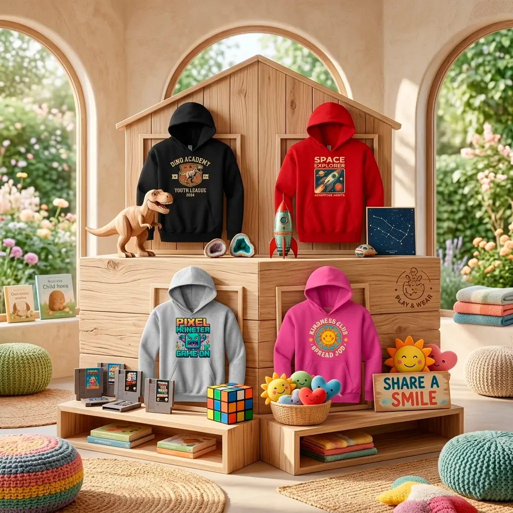 Sudadera Premium Infantil con Capucha – Personalización DTF de Alta Definición Sudadera Premium Infantil con Capucha – Personalización DTF de Alta Definición