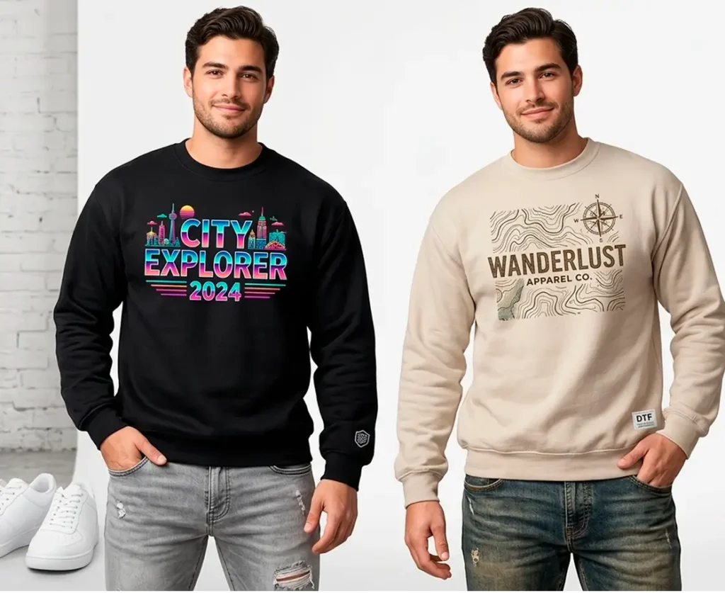 Sudadera Premium Neck "Dual Basic" – Personalización DTF