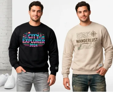 Sudadera Premium Neck "Dual Basic" – Personalización DTF