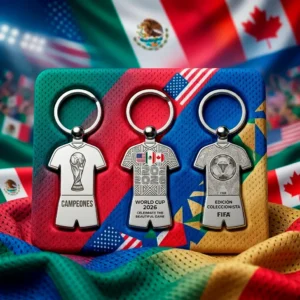 Set de Llaveros Metálicos Edición Coleccionista - Mundial 2026 (3 Piezas)