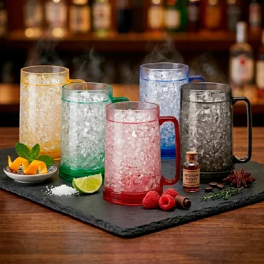Jarra Cervecera Plástica 450ml con Gel Refrigerante | Colores Surtidos