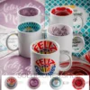 Taza Personalizada con tu Diseño Exterior y Fondo Interior Temático (11 oz) - Soluciones Shop