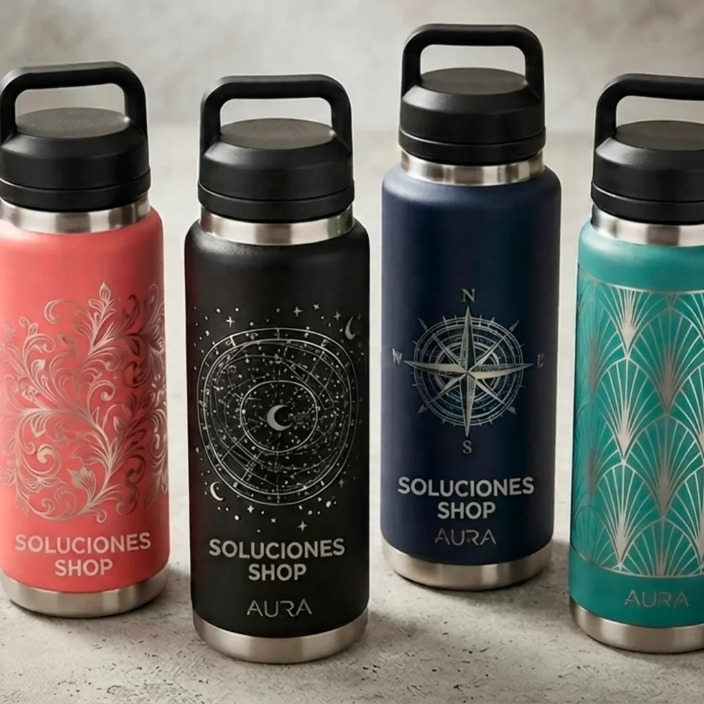 Tumbler Térmico 800ml con Agarradera – Grabado Láser Personalizado