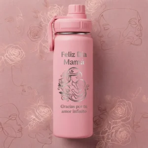 Botella de Acero Inoxidable Rosada – Edición Especial Día de la Madre (32 oz)