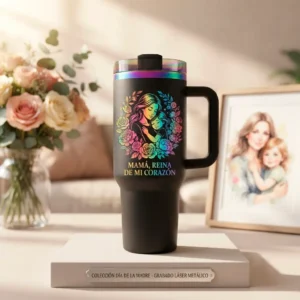 Termo Térmico Gigante 40 oz con Asa - Edición Limitada Personalizada - Grabado Láser Metálico