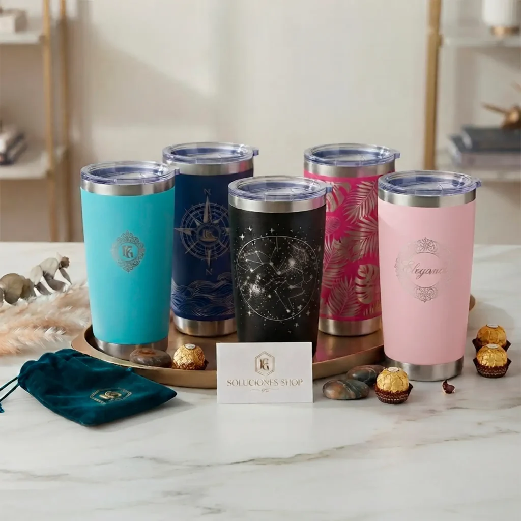 Tumbler Cónico (Skinny) 20oz – Grabado Láser Premium