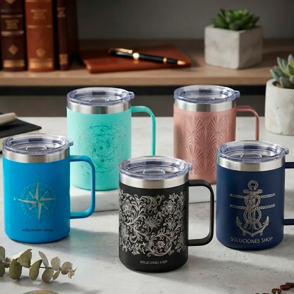 Vaso Térmico de Acero Inoxidable 12 oz – Grabado Láser Personalizado