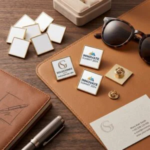 Pines de Solapa Cuadrados Personalizados (Sublimación Premium)