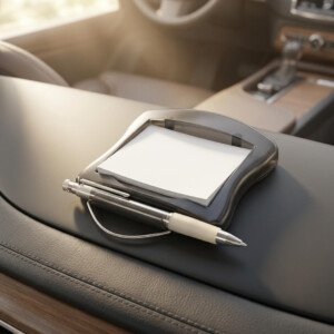 Dispensador de Notas para Carro con Lapicero – Portanotas Personalizable