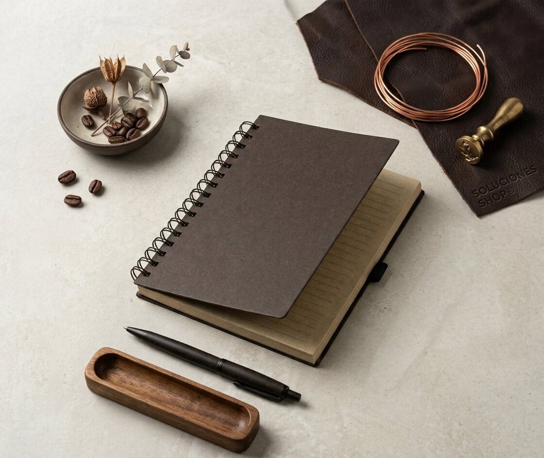Libreta Ecológica Coffee | Tapa Reciclada de Broza de Café Libreta Ecológica Coffee | Tapa Reciclada de Broza de Café