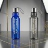 Botella Plástica Translúcida 750 ml con Tapa Metálica y Cinta de Nylon
