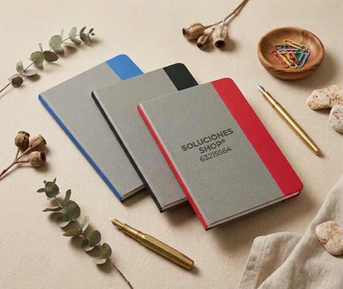 Libreta Ecofriendly RPET Bicolor de Pasta Dura (80 Hojas Rayadas)