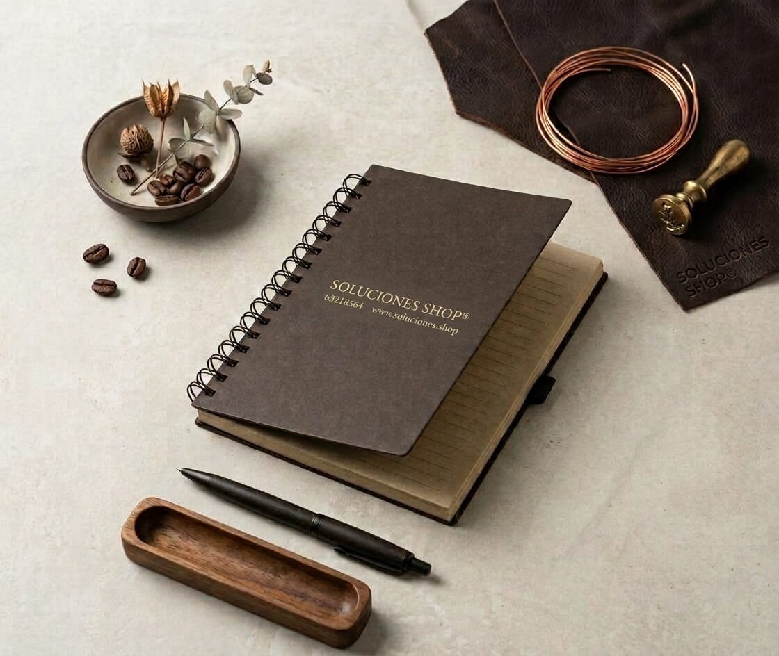 Libreta Ecológica Coffee | Tapa Reciclada de Broza de Café